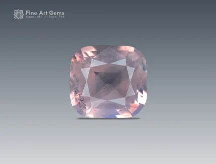 Natural 9.15 carat rose quartz cushion cut gemstone from Afghanistan for ring, pendant, earrings, and fine jewelry collection