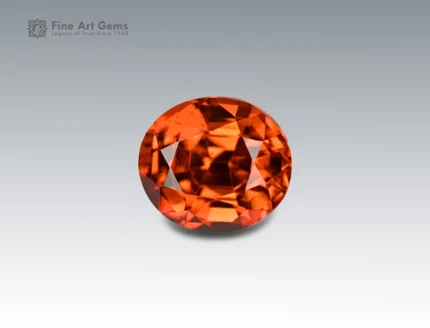 Natural 1.85 carat spessartine garnet oval cut gemstone from Madagascar, fiery orange gem ideal for rings, pendants, or fine jewelry