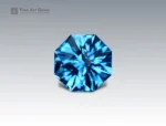 Natural 18.65 carat blue topaz fancy cut gemstone from Brazil, radiant collector’s gem ideal for rings, pendants, or fine jewelry