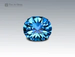 Natural 20.80 carat blue topaz oval cut gemstone from Brazil, vivid sky-blue gem ideal for rings, pendants, or fine jewelry