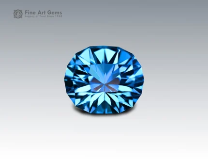 Natural 20.80 carat blue topaz oval cut gemstone from Brazil, vivid sky-blue gem ideal for rings, pendants, or fine jewelry