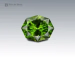 Natural 50 carat peridot with ludwigite inclusions high precision cut gemstone from Pakistan for ring, pendant, earrings, and fine jewelry collection
