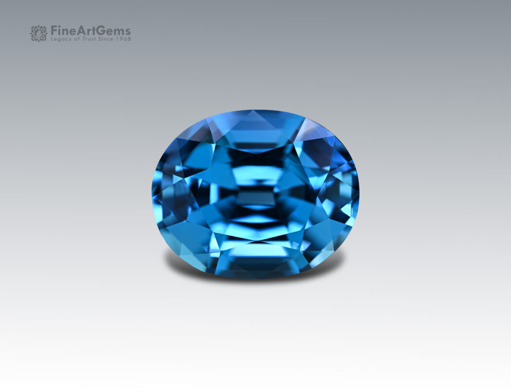 35 Carats Magnificent Swiss Blue Topaz Gemstone from Brazil