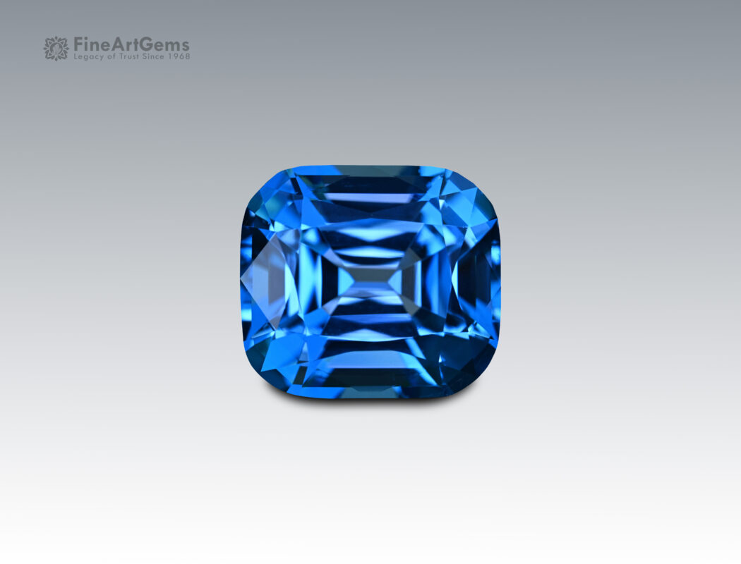 33 Carats Fancy Cushion Cut Stunning Swiss Blue Topaz Gemstone