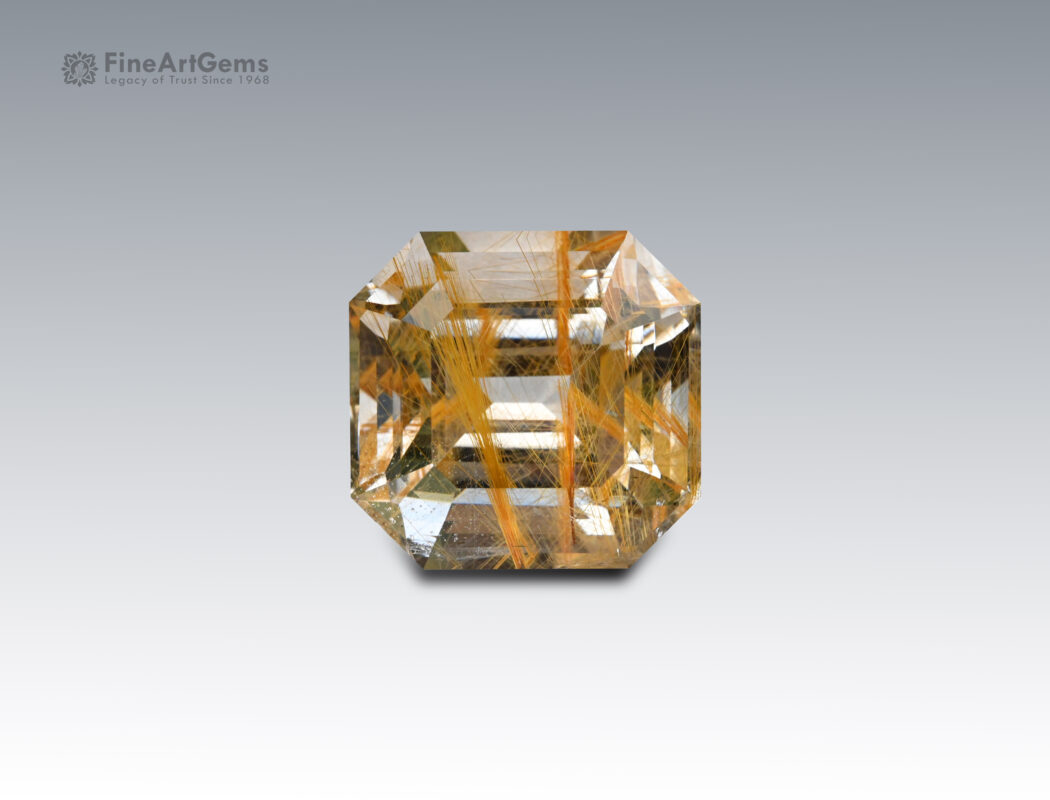 47 Carats Gorgeous Golden Rutile Inclusion Quartz Gemstone