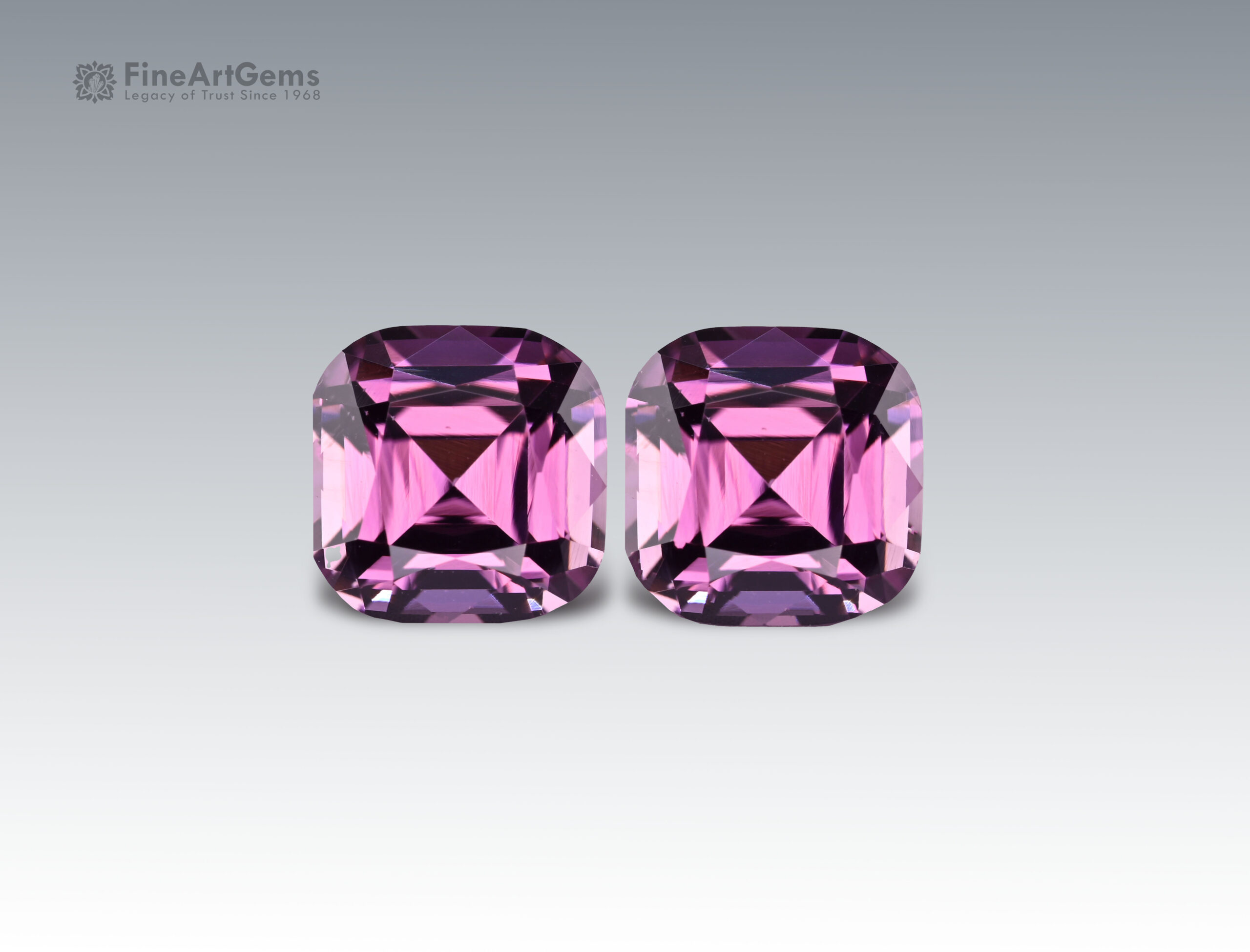3.1 Carats Lovely Pair of Lavender Spinel Gemstone from Tajikistan