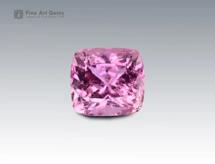 Natural 4.9 carat pink topaz cushion cut gemstone from Pakistan, ideal for rings, pendants, or fine jewelry