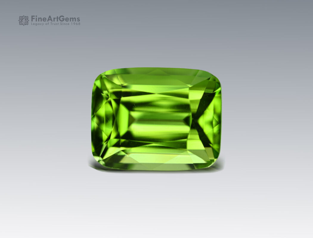 8.2 Carats Stunning Leafy Green Peridot Fancy Cut Gemstone