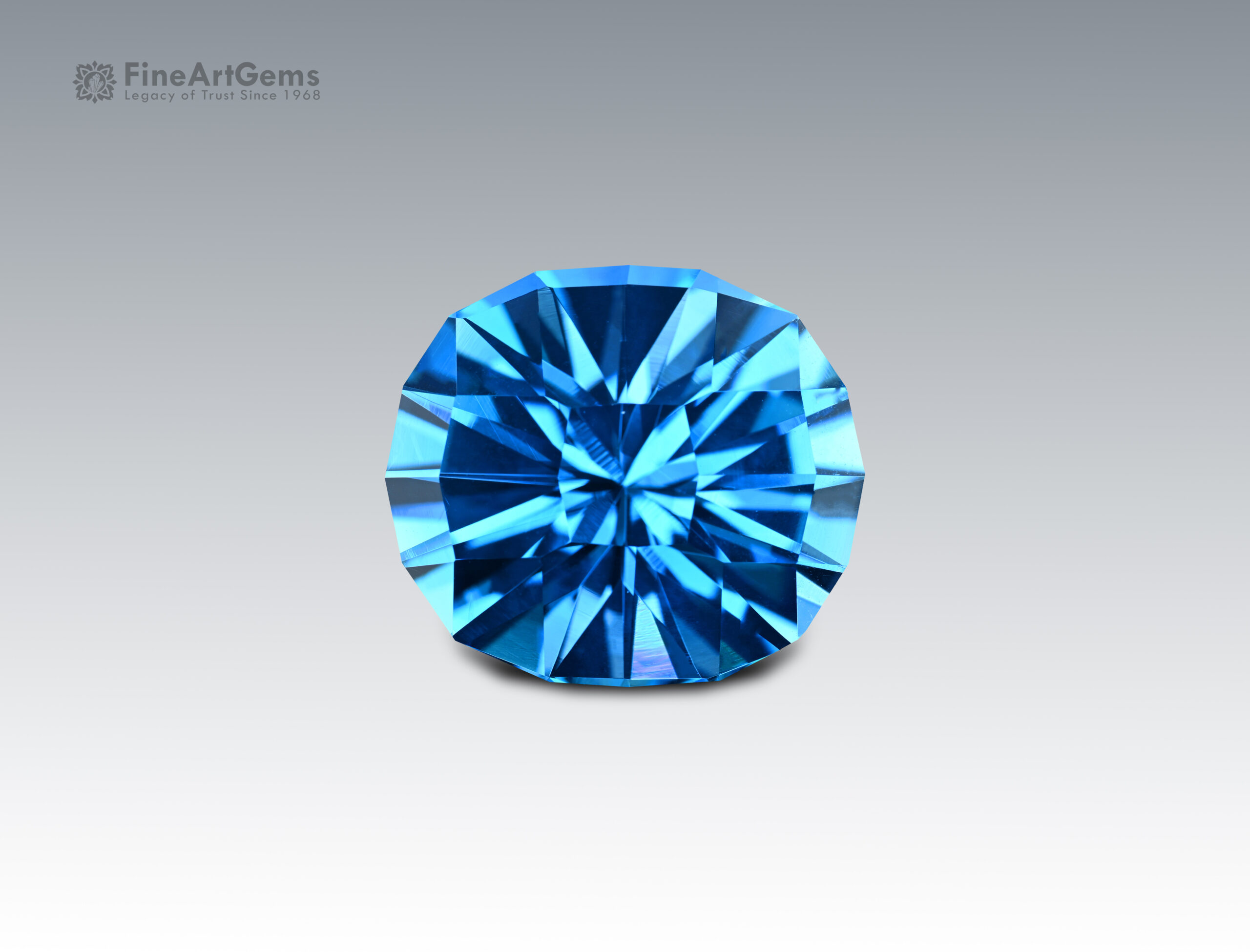 24.35 Carats Fancy Oval Cut Swiss Blue Topaz Gemstone