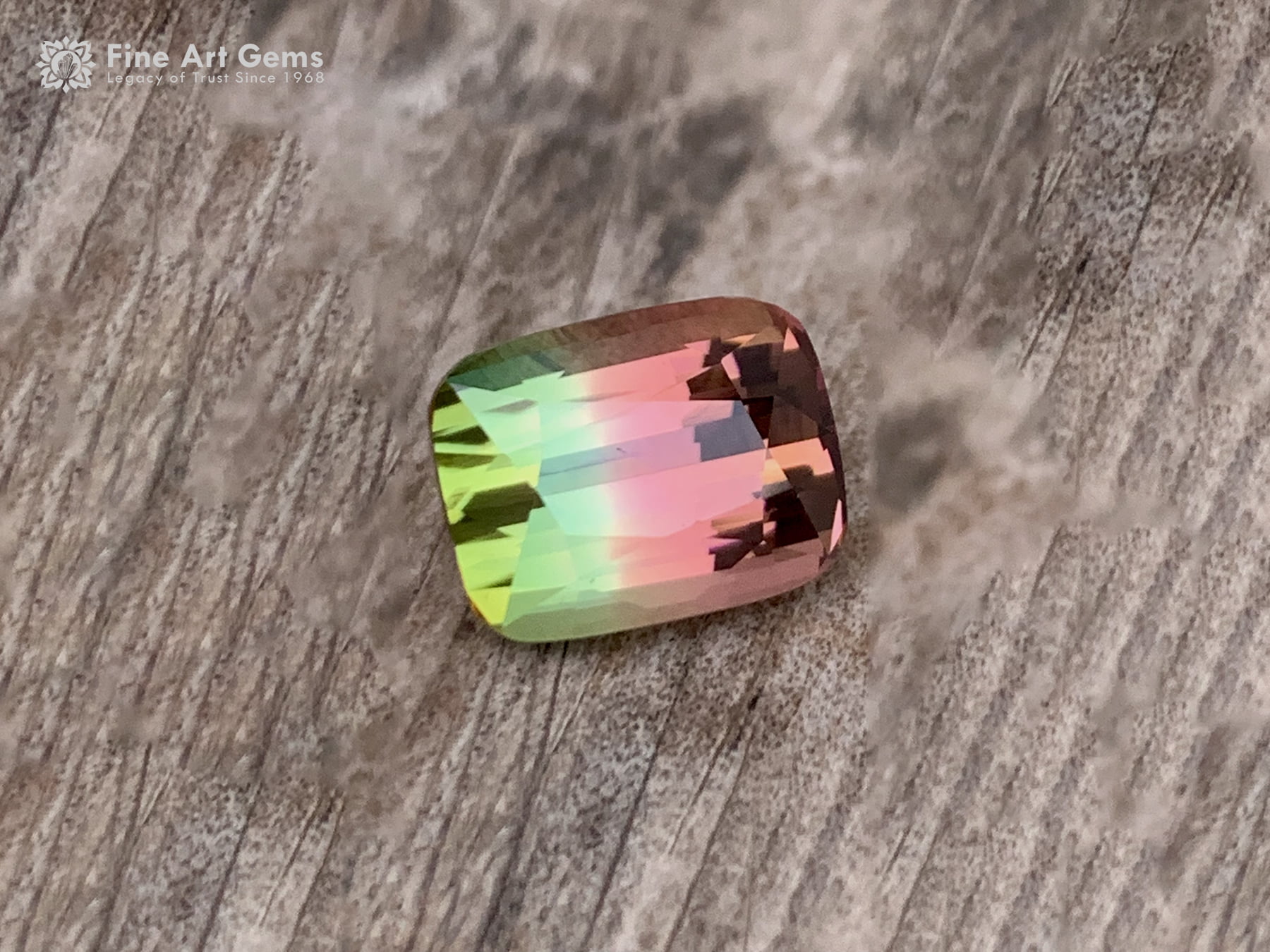 4.7 ct Bicolor Fancy Tourmaline Gemstone from Afghanistan