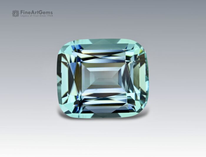 14.55 Carats Aquamarine Fancy Cushion Cut Gemstone from Madagascar