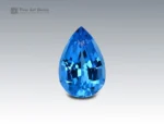 31.15 carat pear cut blue topaz gemstone from Brazil, perfect for a ring, pendant, or fine jewelry collection