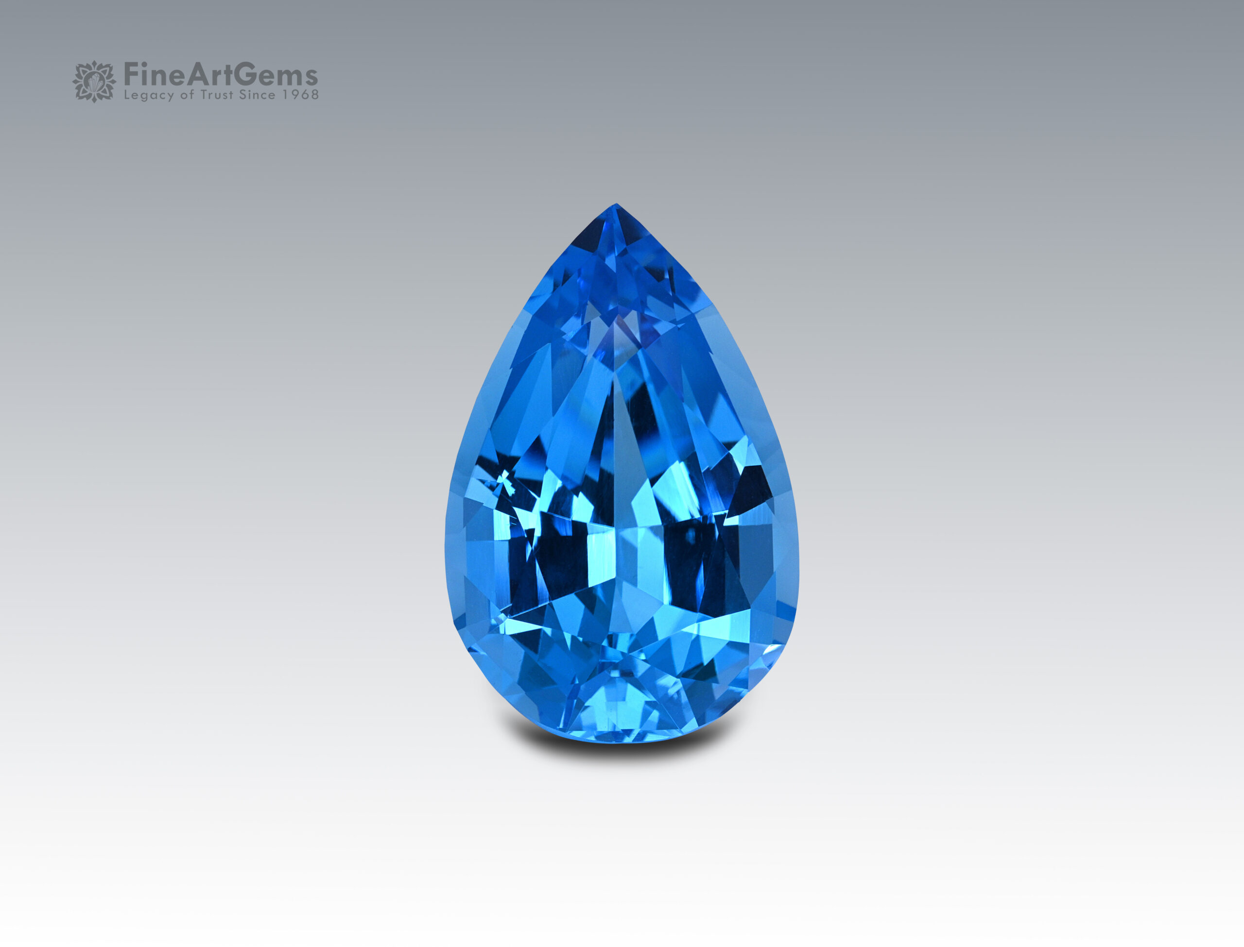 31.15 Carats Beautiful Swiss Blue Topaz Fancy Pear Cut Gemstone
