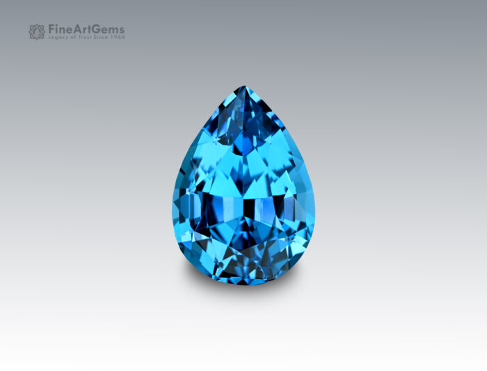 30 Carats Swiss Blue Topaz Fancy Cut Gemstone