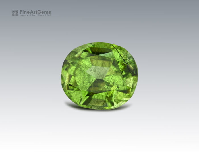 3.9 Carats Beautiful Ludwigite Inclusion Peridot Gemstone