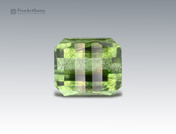 4.65 Carats Ludwigite Inclusion Peridot Gemstone (Pixel Cut)