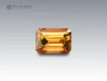 1.75 carat emerald cut sphene titanite gemstone from Pakistan, perfect for a ring, pendant, or fine jewelry collection