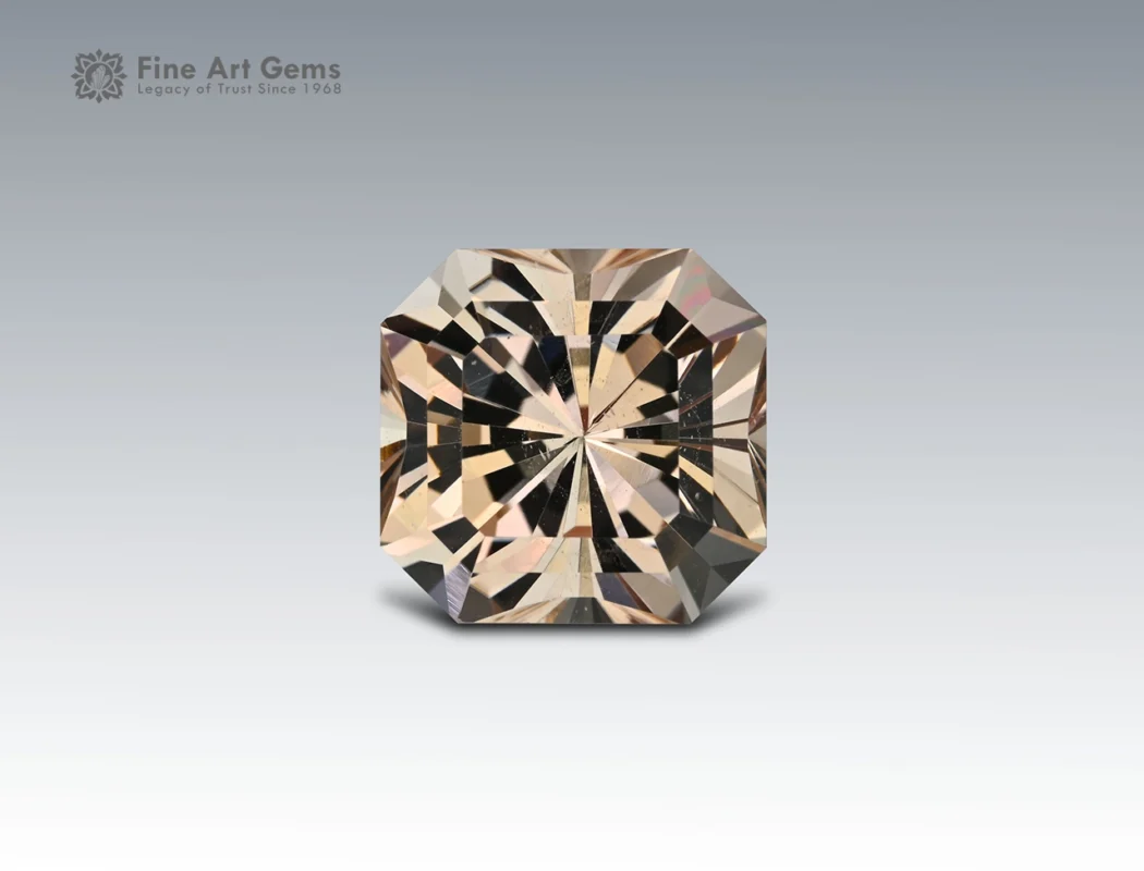 Natural 19.5 carat golden topaz square cut gemstone from Pakistan for ring, pendant, earrings, and fine jewelry collection
