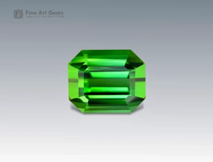 Natural 21.7 carat green tourmaline emerald cut gemstone from Afghanistan for ring, pendant, earrings, and fine jewelry collection
