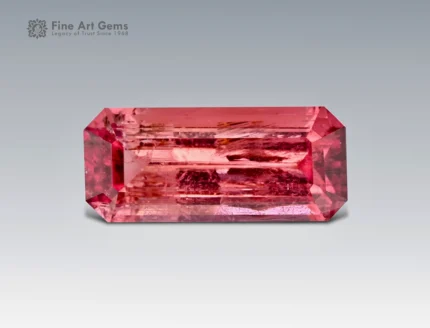 Natural 4.5 carat pink tourmaline emerald cut gemstone from Afghanistan for ring, pendant, earrings, and fine jewelry collection
