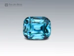 5.55 carat cushion cut blue zircon gemstone from Cambodia, perfect for a ring, pendant, or fine jewelry collection