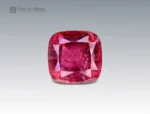Natural 52-carat rubellite tourmaline cushion cut gemstone from Afghanistan for ring, pendant, earrings, and fine jewelry collection
