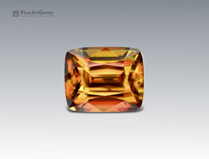 5 Carats Beautiful Cushion Cut Yellow Sphene Gemstone 