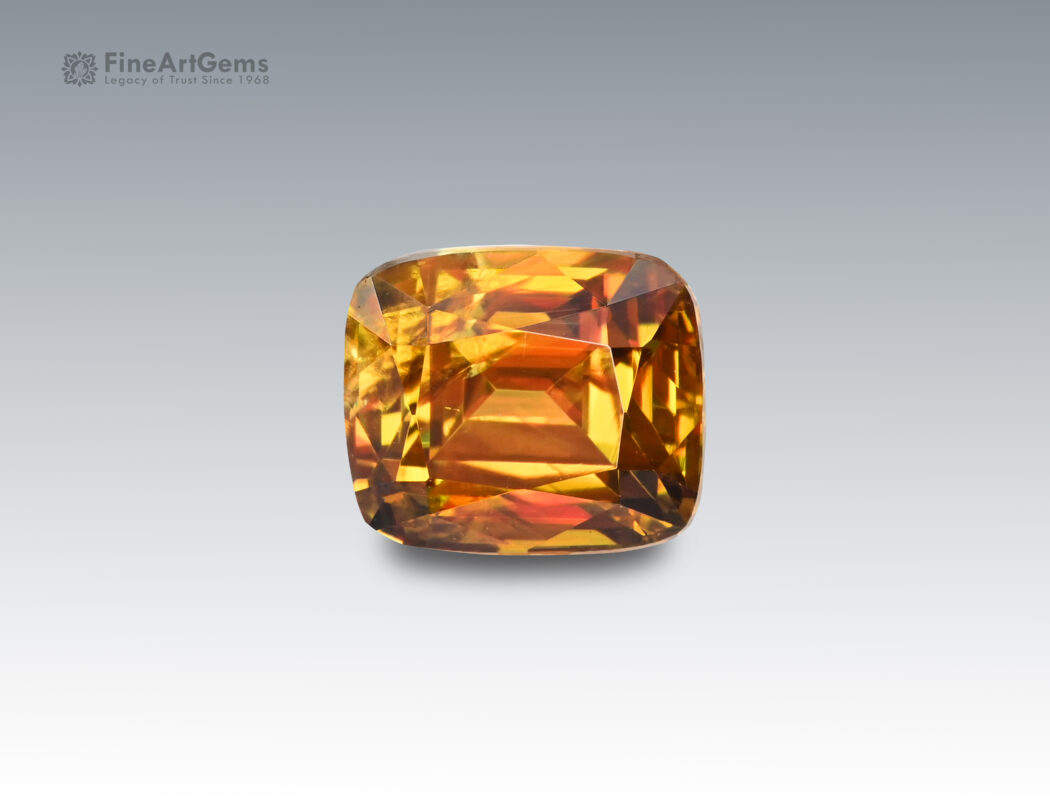 1.95 Carats Beautiful Cushion Cut Yellow Sphene Gemstone