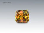 3.15 Carats Dashing Yellow Sphene Cushion Cut Gemstone