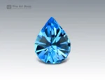 26.85 carat precision-cut pear shape blue topaz gemstone from Brazil, ideal for rings, pendants, and fine jewelry collections