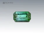 Natural 1.2 carat green tourmaline emerald cut gemstone from Afghanistan for ring, pendant, earrings, and fine jewelry collection