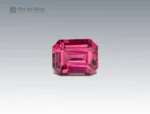 Natural 1.55 carat rhodolite garnet emerald cut gemstone from Africa for ring, pendant, and fine jewelry collection