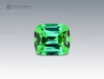 Natural 8 carat green tourmaline cushion cut gemstone from Afghanistan for ring, pendant, earrings, and fine jewelry collection
