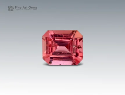 20 cents vayrynenite emerald cut rare pink gemstone from Pakistan for ring pendant, or jewelry