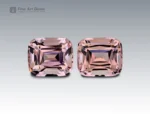 21.5 carat morganite pair cushion cut Nigeria
