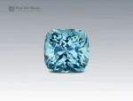 5.4 carat aquamarine cushion cut vivid blue gemstone from Madagascar for ring, pendant, or jewelry