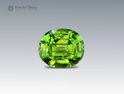 6.8 carat ludwigite included peridot oval cut Pakistan