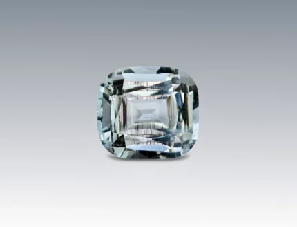 6.9 carat aquamarine cushion cut light blue gemstone from Pakistan for ring, pendant, or jewelry