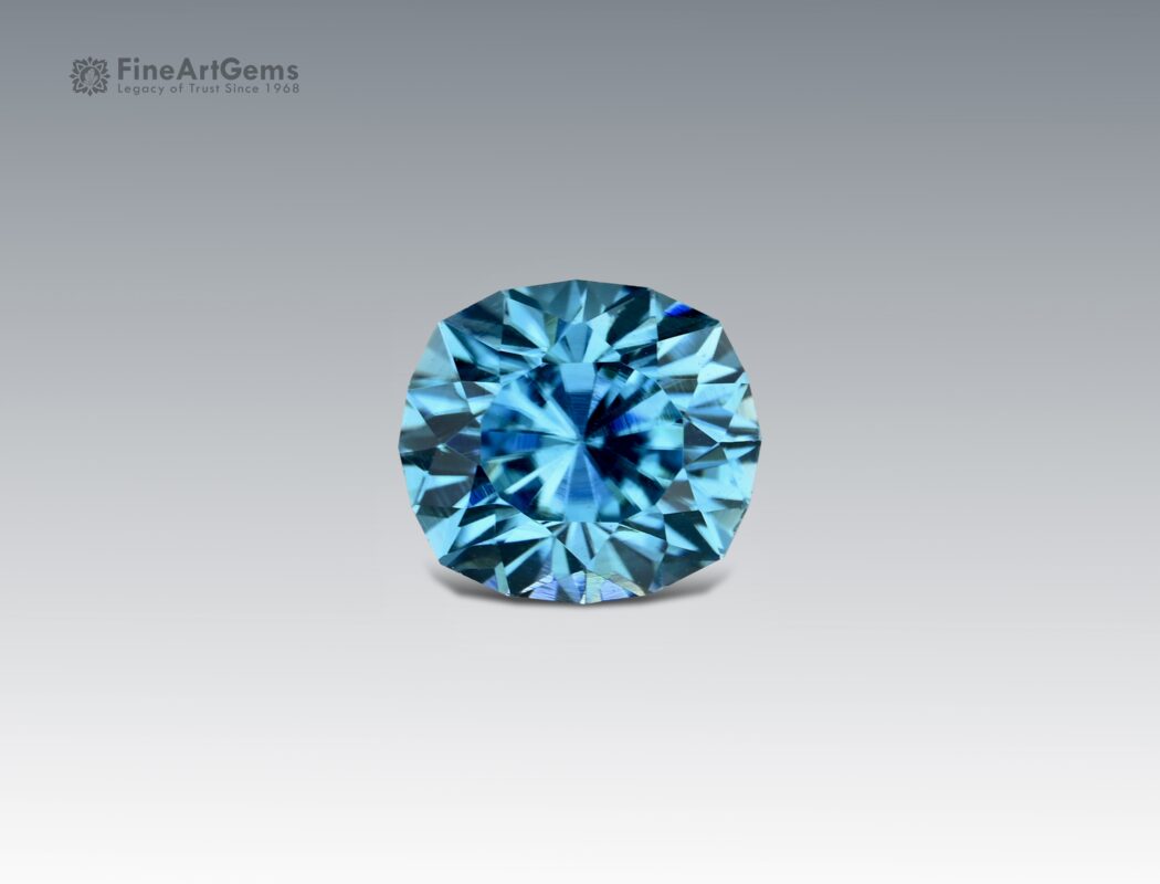 4.4 Carats Fancy Cushion Cut Blue Zircon Gemstone