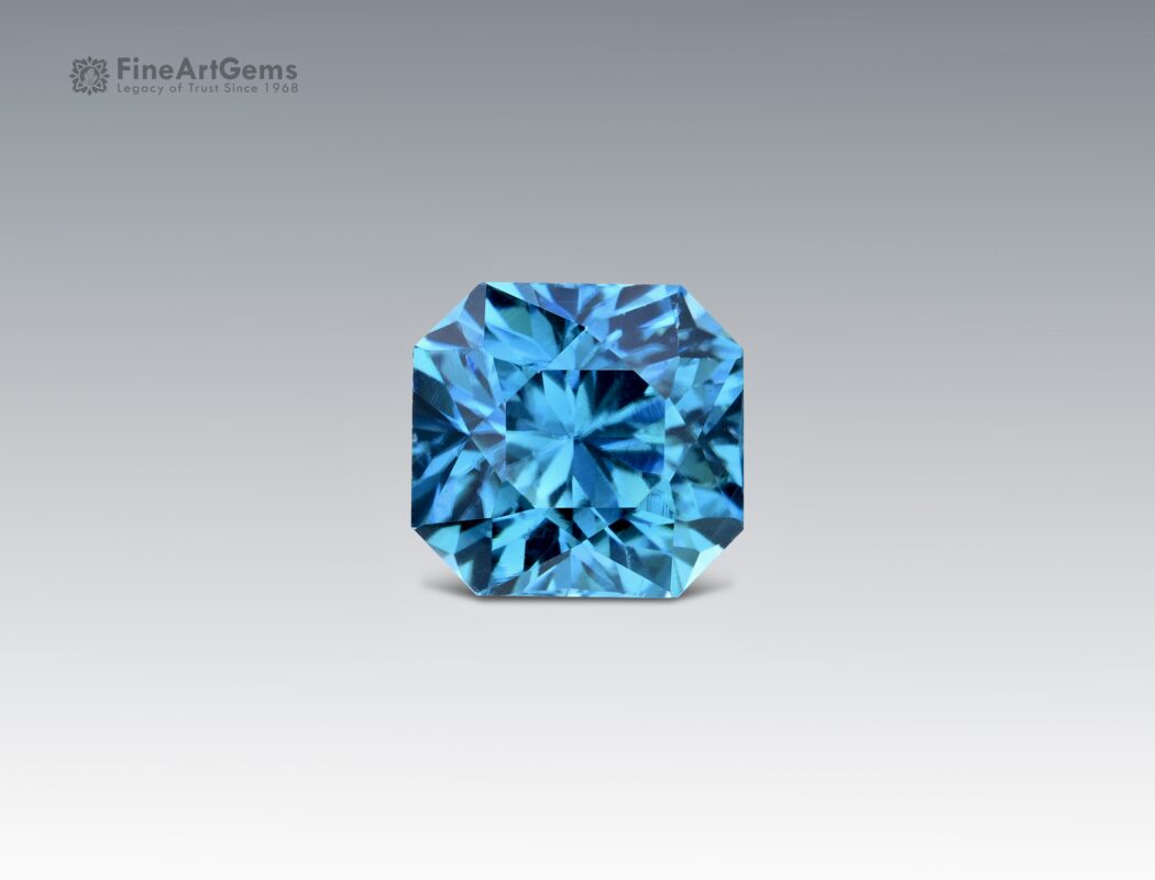 3.7 Carats Fancy Scissor Cut Blue Zircon Gemstone