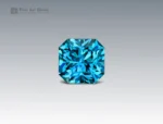2.6 carat vivid blue zircon high precision cut gemstone from Cambodia for ring, pendant, or jewelry