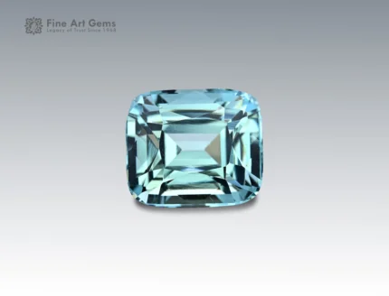 Natural 0.5 carat aquamarine gemstone with cushion cut from Madagascar ideal for jewelry rings and pendants
