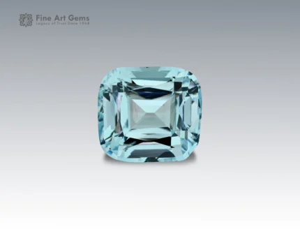 0.5 carat cushion cut aquamarine gemstone from Madagascar, ideal for fine jewelry such as rings, pendants, and luxury collections
