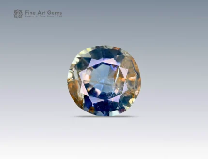 Natural 1.5 carat parti sapphire gemstone with round cut from Nigeria, perfect for gemstone pendants, jewelry rings, and collections