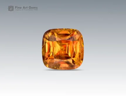 1.7 carat sphene titanite gemstone in cushion cut from Pakistan
