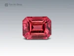 1.7 carat natural pink tourmaline gemstone with emerald cut from Afghanistan, showing vivid brilliance
