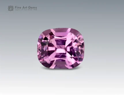 1.95 carat cushion-cut natural pink topaz gemstone from Pakistan with vibrant luster