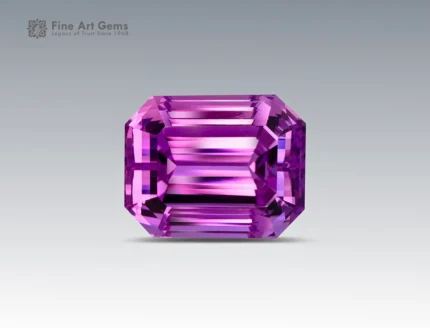 102.5 carat kunzite gemstone with emerald cut from Afghanistan, perfect for rings, pendants, and fine jewelry collections