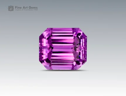 109 carat kunzite gemstone with emerald cut from Afghanistan, perfect for rings, pendants, and fine jewelry collections