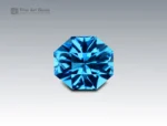 Natural 16.95 carat fancy-cut blue topaz gemstone from Brazil, showcasing brilliant sparkle, ideal for pendants, rings, and fine jewelry.